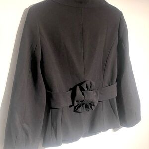 Sandra Angelozzi Retro 60s Black Blazer with bow